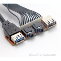Dual-USB-Computer-Hülle Frontplatte Motherboardkabel